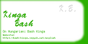 kinga bash business card